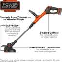 BLACK+DECKER 20V* MAX String Trimmer and Edger, EASYFEED Weed Wacker, 12 Inch Cutting Width, 2 Speed Control Weed Eater, (1) Battery and Charger Included (LSTE523)