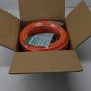 Garden Hose 50 ft x 5/8 in Heavy Duty, Flexible and Lightweight Water Hose, Burst 600 psi, Kink-less Hybrid Rubber Hose for Backyard, 3/4'' Brass Fittings (50FT)
