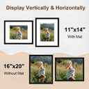 16x20 Picture Frame, Wooden Photo Frames with Tempered Glass, 1 Pack, 16x20 in