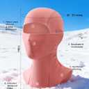 Windproof Kids Ski Mask Warm, Youth Balaclava Ski Mask Under Helmet (One Size-Small, Pink)