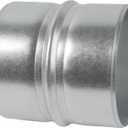 Vent Systems 4'' Inch Galvanized Steel Duct Connector - Round Ventilation Duct Extension - Metal Vent Coupler - Metal Hose Coupling - Galvanised Pipe Connector - Dryer Vent Connector