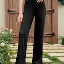 Haloumoning Girls Flare Leggings Kids Casual High Waisted Stretchy Wide Leg Pants Bell Bottoms 5-14 Years, 150