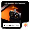 GW340 Thermal Camera for iPhone/Android/Tablet, 512x384 Super IR Resolution, Thermal Imager iOS 17/16/15 Series & iPads USB-C Port, 256x192 IR Resolution Home Inspection, HVAC, Automotive -4F~752F