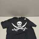 Jolly Roger Pirate Flag Calico Jack Halloween Costume T-Shirt, Size Medium
