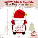 OASSIE Santa Claus Gifts for Christmas Decorations - Santa Crochet Holiday Decorations - Emotional Support Crochet Gifts for Women Men, Stocking Stuffers Christmas Decor, Xmas Gift for Friend Family