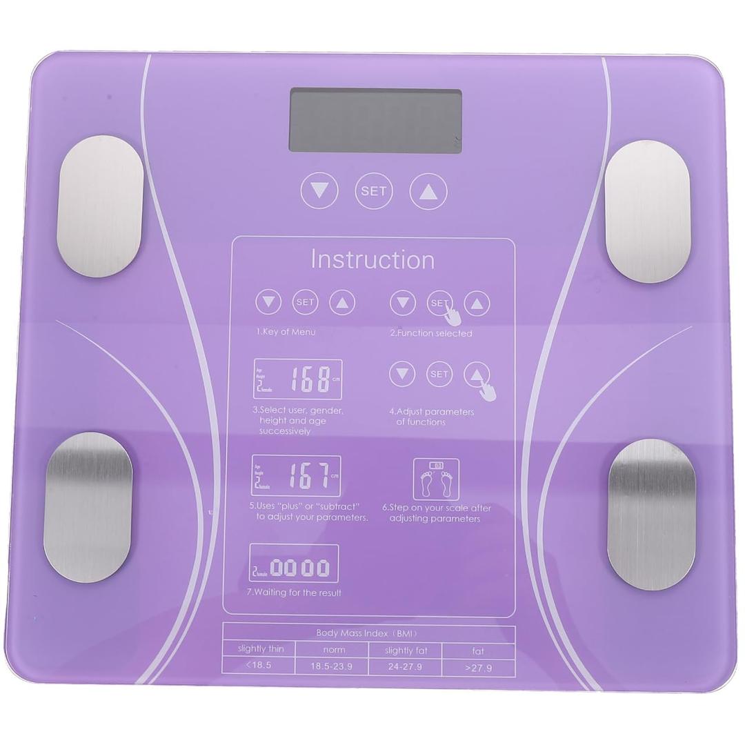 Toddmomy Household Digital Body Scale with Intelligent Weight Measurement Led Display Creative Battery-Free Design Precise Weight Tracking for Home Use 11.41X10.23X0.78In