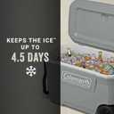 Coleman Classic Series Insulated Portable Rolling Cooler with Wheels, Leak-Resistant Outdoor Hard Cooler Keeps Ice up to 5 Days, 62-Quart