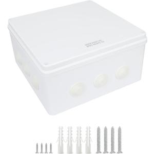 LeMotech Junction Box, ABS Plastic IP65 Waterproof and Dustproof, Universal Electrical Enclosure, Outdoor and Indoor Project Box 11.8X 11.8X 5.9 inch (300 x 300 x 150 mm)