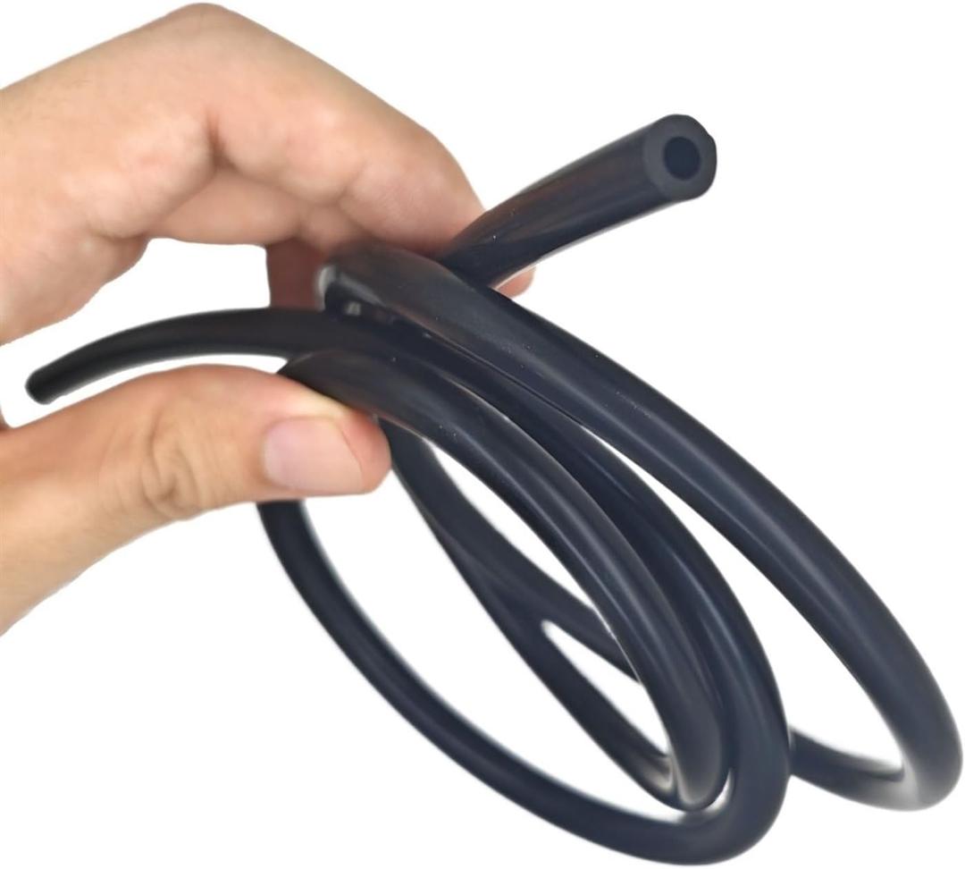 3FT 1/4" OD 0.13" ID Conductive Rubber Tube Hose Silicone Tubing 6.35x3.35mm Industrial Rubber Tubing No Static Electricity 1 meter