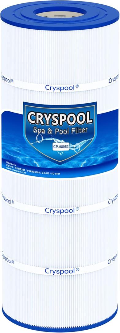 Cryspool 08053 Filter Compatible with Jandy CS100, R0462200, PJANCS100, C-8410, FC-0821, 100 Sq. Ft Pool Filter Cartridge, Pack of 1