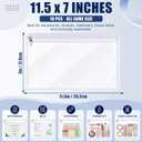 Ireer 18 Pcs Clear Zipper Pouches PVC Waterproof Pouch Bags Transparent Zipper Pouch Clear Storage Bags Multipurpose for Organizing Travel Cosmetics Document File (White,11.5 x 7 Inch)