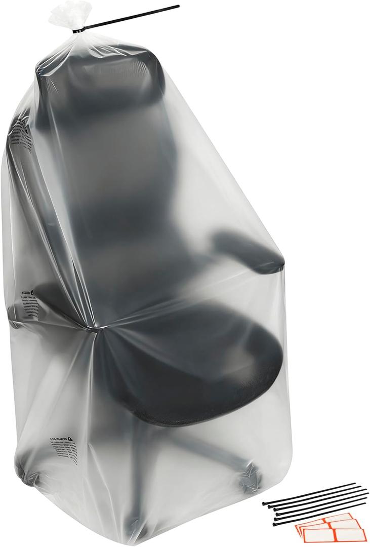 Storage Standard Large Clear Plastic Bags for Storage 6-Pack - Waterproof Extra Large Plastic Bags with Zip Ties, Heavy-Duty Cover for Rugs, Patio Cushions, Dcor & Oversized Items - 45 x 65 Inches