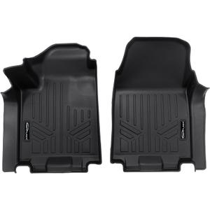 SMARTLINER Custom Fit All Weather Protection Black 1st Row Floor Mat Liner Set Compatible with 2024-2025 Chevrolet Silverado EV