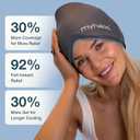 MyHalos Migraine Relief Cap,30% Thicker,2X More Cooling Gel -Stays Colder for Longer, Ice Hat, Ice Pack Head Wrap, Cold Headaches & Migraine Mask - Tension Headache Relief Cap (Gray) FSA|HSA Eligible