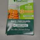 FoodSaver Quart Pre-Cut Vacuum Seal Bags, Easy Use Vacuum Storage Bags, Align to Seal and Tear to Open Vacuum Sealer Storage Bags, 43 Pack