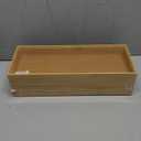 Bamboo Drawer Organizer, Stackable Utensil Organizer for Kitchen, Bamboo Storage Box Wood Silverware Tray for Drawer 15" x 6" x 2" Set of 2