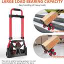 Stair Climbing Cart, 280 lbs Capacity Stair Climbing Truck and Dolly, Heavy-Duty Folding Stair Dolly with Stretchable Handle, 2 Elastic Ropes for Home Shopping Moving Warehouse
