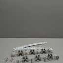 2 Pack 2 Racks and 4 Hooks Broom and Mop Holder Wall Mounted Garage Organizer Storage Tool Racks Stainless Steel Heavy Duty Hooks Self Adhesive Solid Non-slip Wall Hangers for Home Kitchen Garden