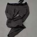 LAFROI Men's Quick Dry Cool Compression Fit Tights Leggings Waistband-YSK08 (Large, Pocket Grey)