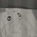 NICETOWN Off White Linen Curtains 84 inch Length, Grommet Privacy Added Thick Flax Not See Through Window Treatments Semi Sheer Drapes for Bedroom/Living Room, W55 x L84, 2 Panels (Cream)