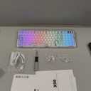 YUNZII X98 QMK/VIA Wireless Mechanical Gaming Keyboard with Knob,Tri-Mode BT5.0/USB-C/2.4GHz Hot Swappable Keyboard,Pre-lubed Switches Gasket Mount RGB Backlit for Wins/Mac (White, Snow Switch)