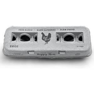 250 Egg Cartons- Bulk Value Bundle- Adorable Printed Design for Farm Fresh Eggs, Recycled Paper Cardboard, Sturdy & Reusable, Holds up to XL Chicken Eggs (Locally Laid Hen)