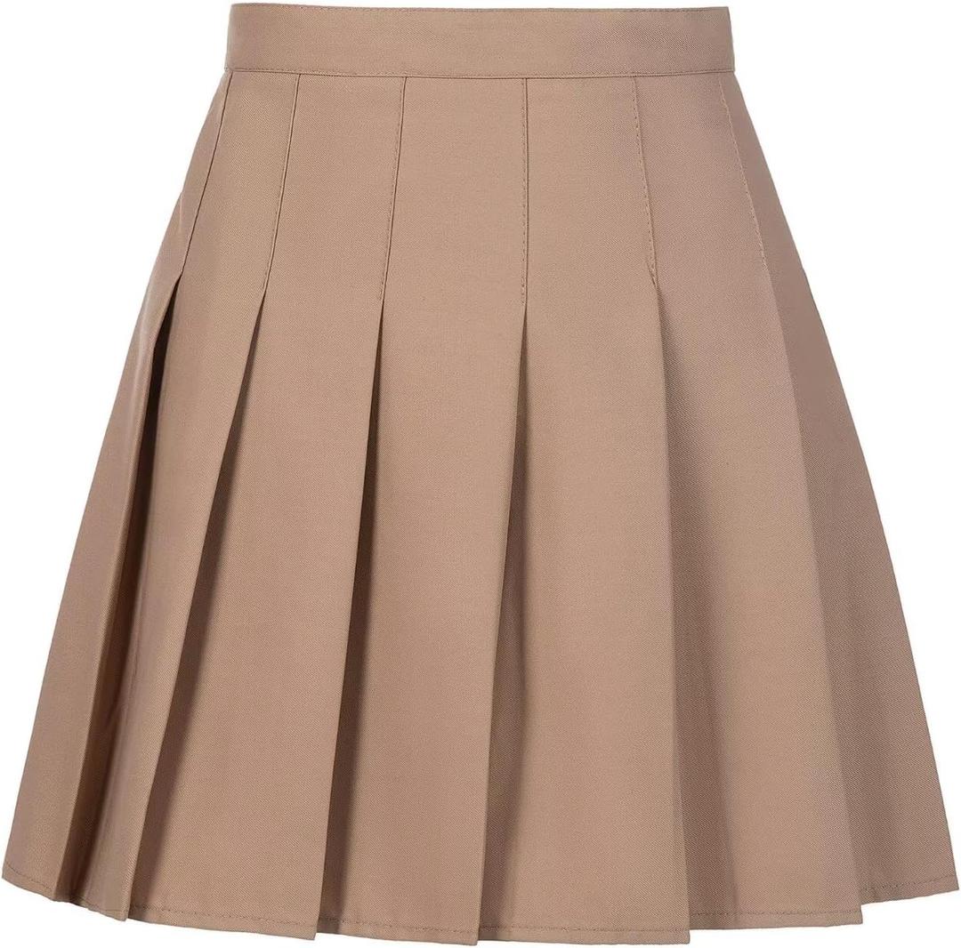 Skirts for Girls Pleated Skirt A-line Tennis Outfits High Waisted School Uniform Skirts with Shorts (4T)