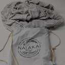 Nalakai Luxury Ring Sling Baby Carrier, Soft Linen Baby Sling, Baby Wrap, Wear Your Little One Close to Your Heart, Comfort, Style (Beach Stripe)