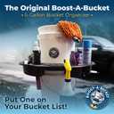 5 Gallon Car Wash Bucket Organizer Car Detailing Caddy - Cart Holds Spray Bottles, Auto Cleaning Supplies & Car Washing Tools and Accessories - Buckets & Dolly Sold Separately