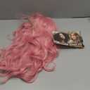 Colorful Queen 26 Inch Pink Wig Long Wavy Pink Wigs for Women Middle Part Synthetic Heat Resistant Wig for Daily Party Cosplay Use