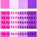 Strictly Briks Compatible with Lego Duplo Building Blocks for Toddlers & Kids - 84-Piece Set in Pink, Magenta, Lavender & Purple - Big Blocks for Ages 3+ - Encourages Creative Play