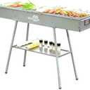 WILLBBQ Charcoal Grill Tailgate Parties, Patio, Beach Barbecues, Backyard Gatherings,Alloy Steel BBQ Barbecue Outdoor Grilling with Durable Support Frame and Dual Adjustable Vents (39.4x10.3x5.1 inch)
