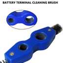 2PCS 4 in 1 Copper Tube Cleaner Battery Terminal Brush Dual Head Battery Wire Brush Deburring Inner Outer Brush Rust Removal Brush for Air Conditioner Water Heater Ducts Copper Tube Cleaning