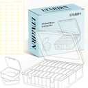 Bead Organizer Box,Jewelry Organizers and Storage, 30-Piece Small Storage Containers Set with Hinged Lids and Labels