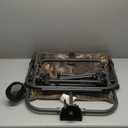 LET'S CAMP Folding Hunting Chair for Blinds 360 Degree Silent Swivel, 330LBS Capacity Portable Padded Cushion Hunting Seat with Armrest, 4 Legs Adjustable Height, Shoulder Strap, Cup Holder-CAMO