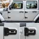 Door Hinge Cover Trim Exterior Accessories Decoration for 2018-2025 Jeep Wrangler JL JLU Sport Sahara Freedom Rubicon Unlimited & Gladiator JT 2-Door and 4-Door (Black 8PCS)