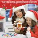 Watersay 6 Set Christmas Ceramics to Paint Express Train Ceramics Xmas Craft with Palette and Brushes Snowman Baker Gingerbread Man Party Favors Table Decoration Gifts