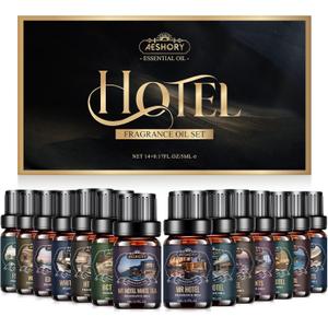 Hotel Diffuser Oils Set - 14Pcs Luxury Fragrance Oil Blend Hotel Scent Essential Oils Set for Diffuser, Soap & Candle Making