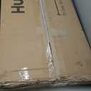 Huuger Computer Desk, 55 Inch Home Office Desk, Gaming Writing Work from Home Study Desk, Large Legroom, Sturdy Metal Frame, Modern Simple, Rustic Brown