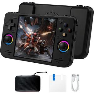 RF40H Retro Handheld Game Console, 4.0 Inch 720x720 IPS Screen, Built-in 18,000+ Classic Game, Portable Hand Held Open Source Linux System, 4000mAh Battery Retro Gaming Console (Black 64GB) (Balck)