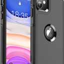 SUPFINE for iPhone 11 Case, [10 FT Military Dropproof] [Dual Layer Structure Protection] Non-Slip Heavy Duty Shockproof Phone Case,Black