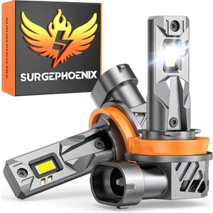 H11/H9/H8/H16 Light Bulb, 50000LM Super Brighter, 1:1 Mini Size,6500K Cool White H11 Off Road Light or Fog Light Bulbs Pack of 2