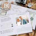 Lanpn Wedding Anniversary Journal - The Story of Us, Linen Dating 1st to 70th Couple Memory Book Wedding Scrapbook, 190 Pages Love Stories Notebook Marriage Newlywed Bridal Shower Gift, Grey