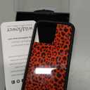 Wildflower Cases - Compatible with iPhone 16 Pro Max | Protective Black Bumper, 6.5ft Drop Test Certified, Women Owned Small Business | Leopard Animal Print Cheetah Dainty Cute Trendy | Red Meow