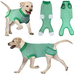 Dog Recovery Suit, After Surgery Wear for Pets Male Female, Professional Dog Onesie for Surgery for Abdominal Wounds Recovery Shirt, Substitute E-Collar & Cone X-Large (Green, XL)