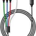 Temdan for Apple Watch Charger,4 in 2 USB C Cable for iPhone 17 Charger/Type C/Micro USB,Multi Charging Cable Cord,Portable Travel Vacation Essentials Designed for iWatch &iPhone 16-12