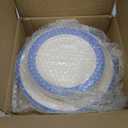 Blue Plastic Plates,Blue Disposable Plates Include 10.25inch Dinner Plates & 7.5 inch Dessert/Salad Plates for Graduation/Wedding/Birthday Holiday Party Decorations