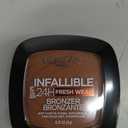 L'Oreal Paris Infallible Up to 24H Fresh Wear Soft Matte Longwear Bronzer. Waterproof, heatproof, Transfer, humidity and sweatproof, Dark, 0.31 oz