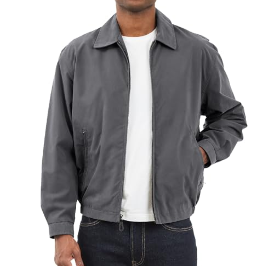 London Fog Men's Auburn Zip-Front Golf Jacket (Regular & Big-Tall Sizes), Iron, Medium