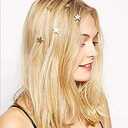 Yean Star Hair Clips Gold Hair Pins 1 Packs Make Up Headpieces for Women and Girls (Gold)